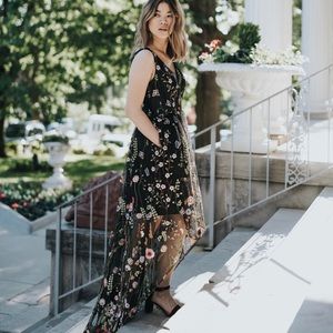 Adrianna Papell Embroidered Dress